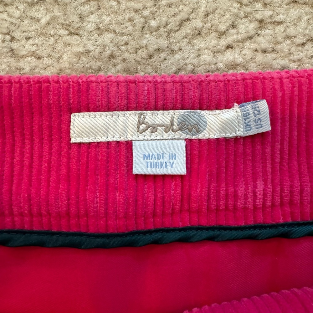 Boden Pink Corduroy Skirt - Picture 4 of 5
